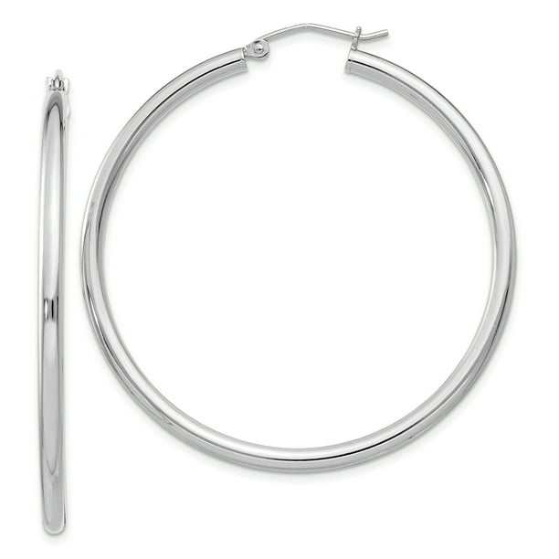 Jewel Tie Sterling Silver 2.5mm Round Hoop Earrings Jewel Tie Sterling Silver 2.5mm Round Hoop Earrings